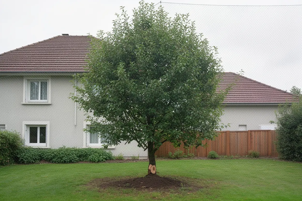 Arbre taillé et jardin dégagé à Saint-Max