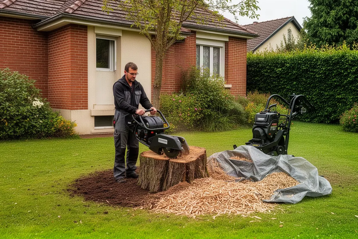 Élagueur intervenant sur un arbre à Nancy
